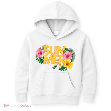Summer Tropical Floral Kids Hoodie