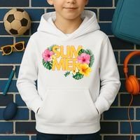 Summer Tropical Floral Kids Hoodie thumb 2