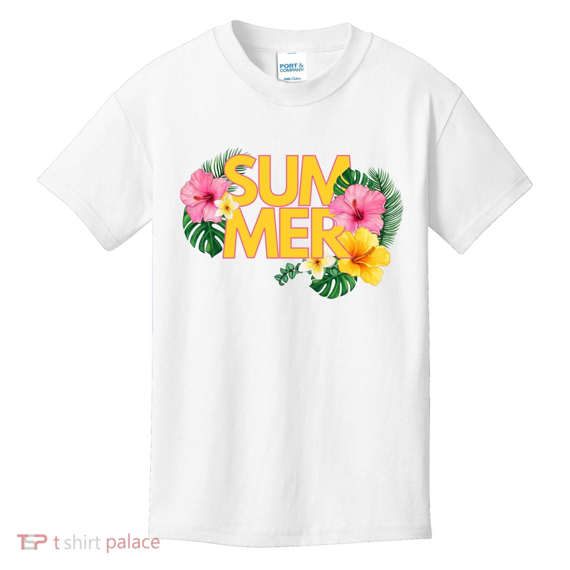 Summer Tropical Floral Kids T-Shirt