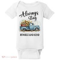 Sunflower Truck Farm Always Stay Humble And Kind Baby Bodysuit thumb 0