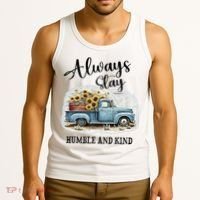 Sunflower Truck Farm Always Stay Humble And Kind Tank Top thumb 3