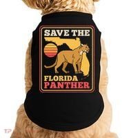Save The Florida Panther Retro Wildlife Cougar Doggie Tank thumb 0