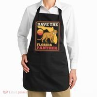 Save The Florida Panther Retro Wildlife Cougar Apron thumb 2