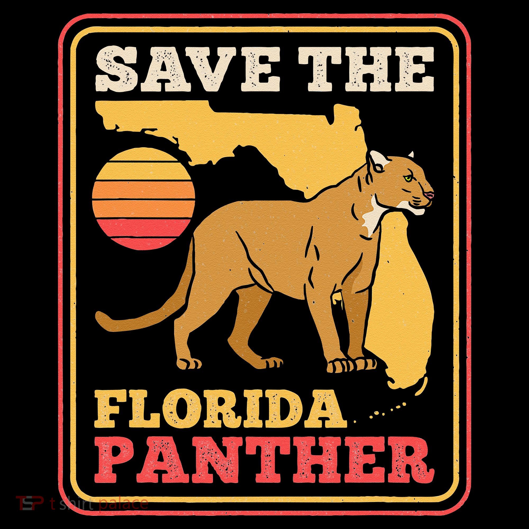 Save The Florida Panther Retro Wildlife Cougar Apron