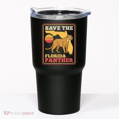 Save The Florida Panther Retro Wildlife Cougar Tumbler