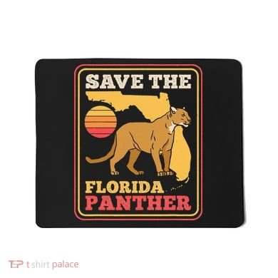 Save The Florida Panther Retro Wildlife Cougar Mousepad