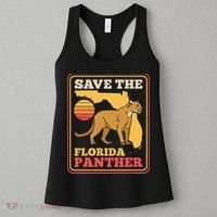 Save The Florida Panther Retro Wildlife Cougar Women's Tank Top thumb 3