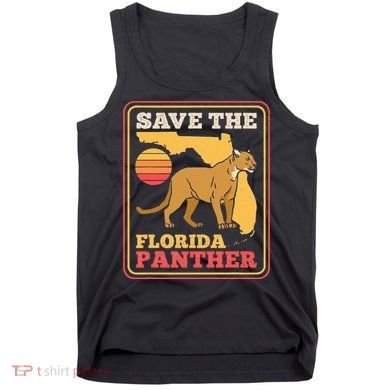 Save The Florida Panther Retro Wildlife Cougar Tank Top