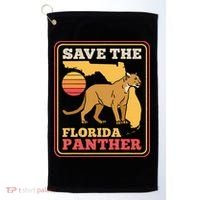 Save The Florida Panther Retro Wildlife Cougar Golf Towel thumb 0