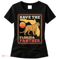 Save The Florida Panther Retro Wildlife Cougar Women's T-Shirt thumb 0