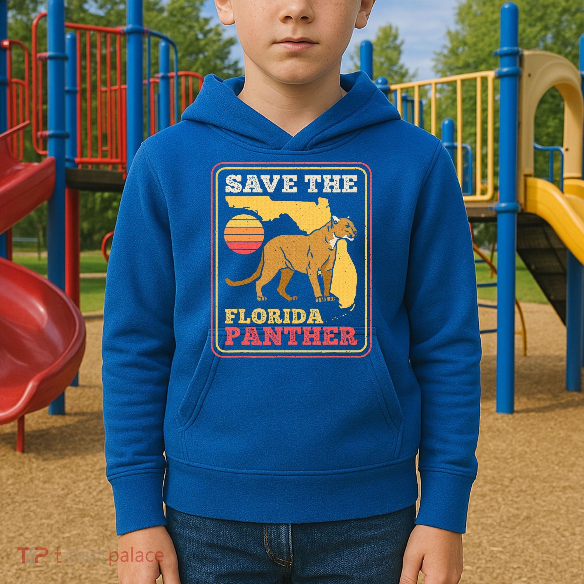 Save The Florida Panther Kids Hoodie