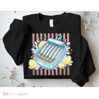 Sardines Tinned Fish Retro Striped Kawaki Anime Sweatshirt thumb 2