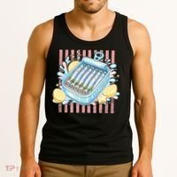 Sardines Tinned Fish Retro Striped Kawaki Anime Tank Top thumb 3