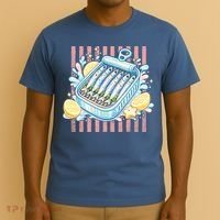 Sardines Tinned Fish Retro Striped Kawaki Anime T-Shirt thumb 3