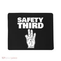 Safety Third Funny Missing Finger Safety Third Mousepad thumb 0