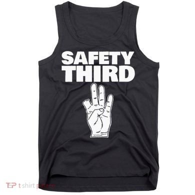Safety Third Funny Missing Finger Safety Third Tank Top