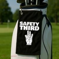 Safety Third Funny Missing Finger Safety Third Golf Towel thumb 2