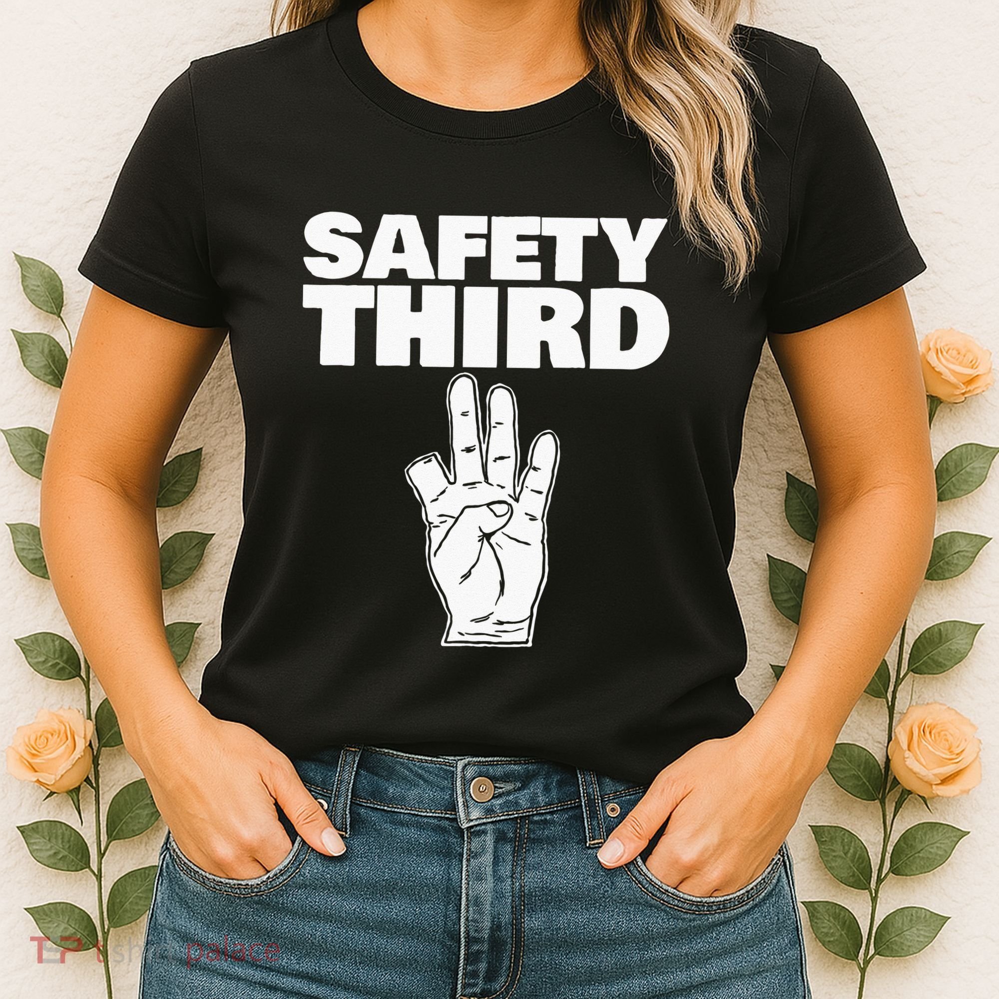 Safety Third Funny Missing Finger Safety Third Women's T-Shirt