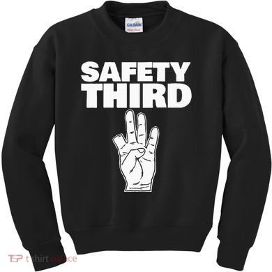 Safety Third Funny Missing Finger Safety Third Kids Sweatshirt