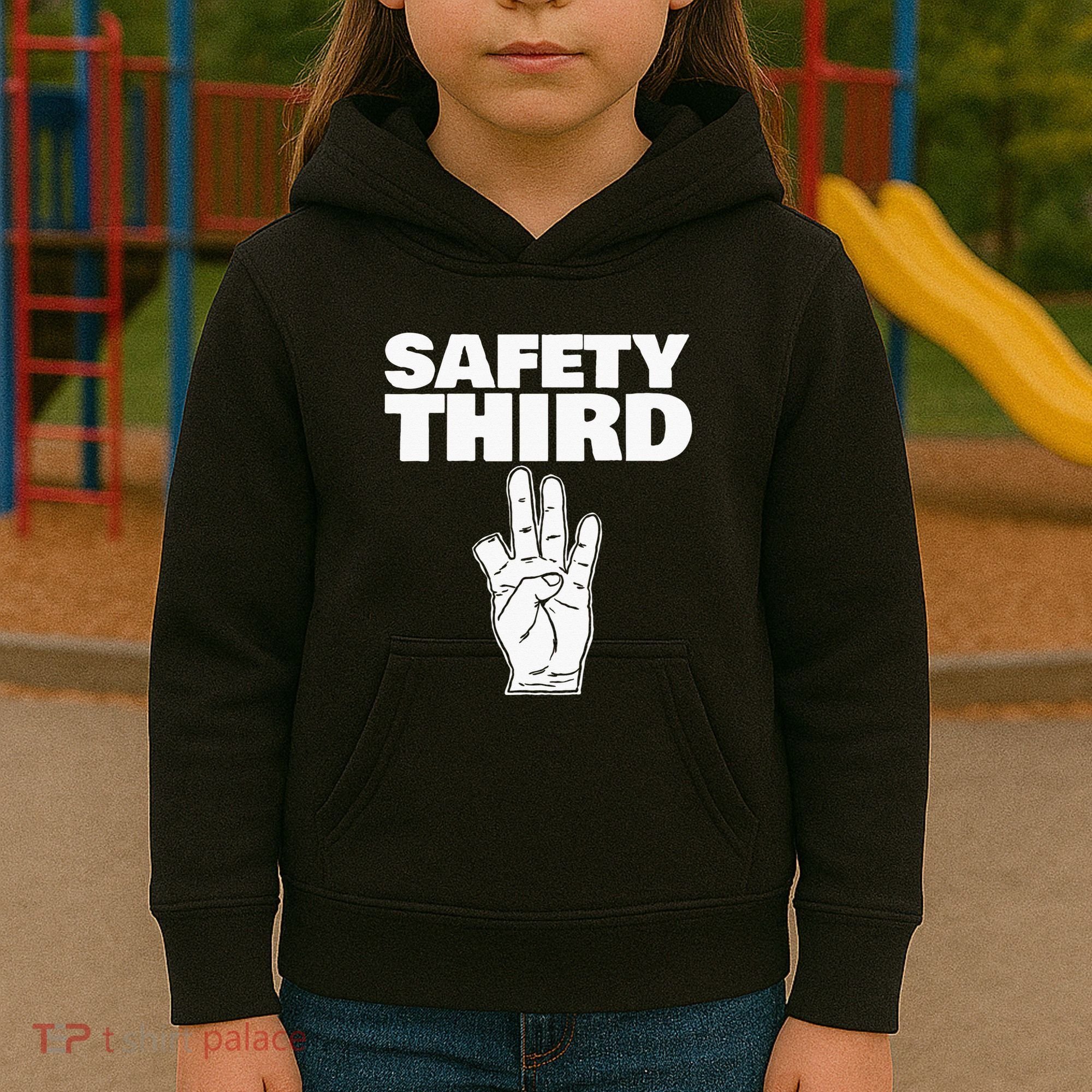 Safety Third Funny Missing Finger Safety Third Kids Hoodie