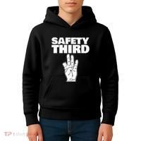Safety Third Funny Missing Finger Safety Third Kids Hoodie thumb 4