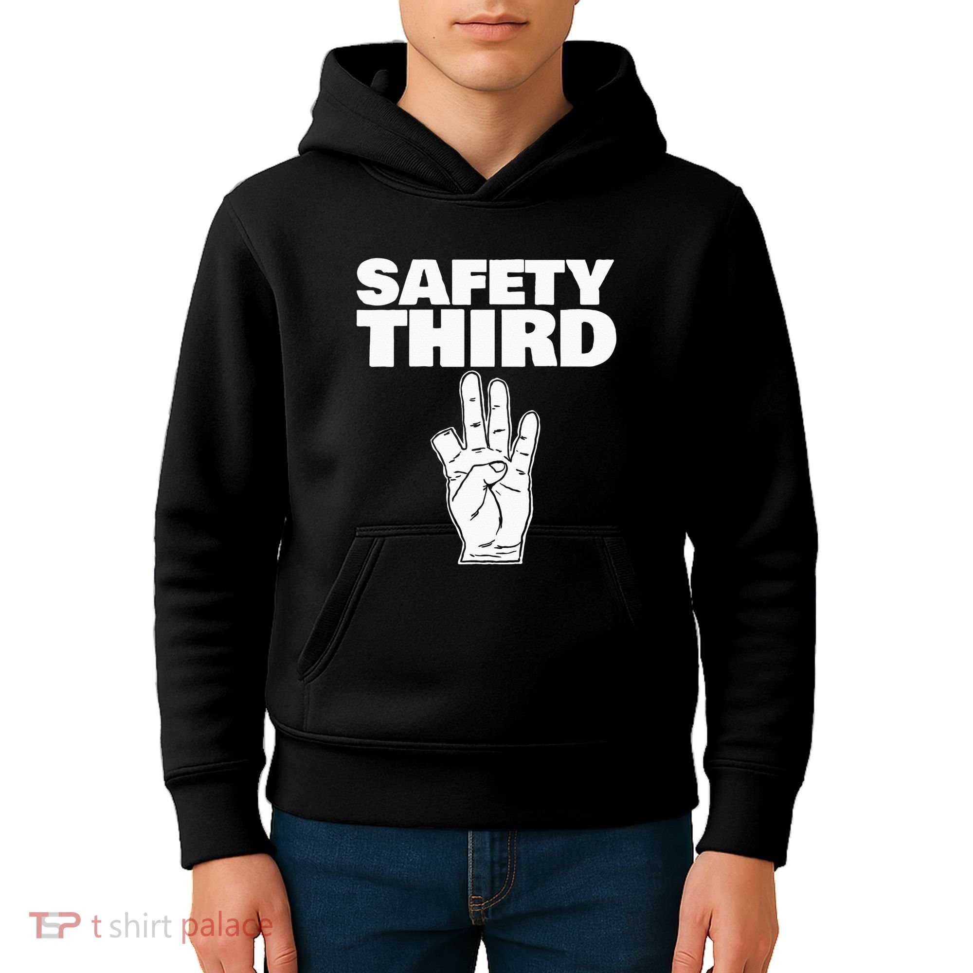 Safety Third Funny Missing Finger Safety Third Kids Hoodie