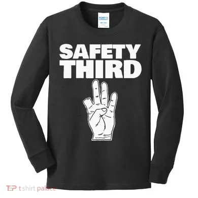 Safety Third Funny Missing Finger Safety Third Kids Long Sleeve Shirt