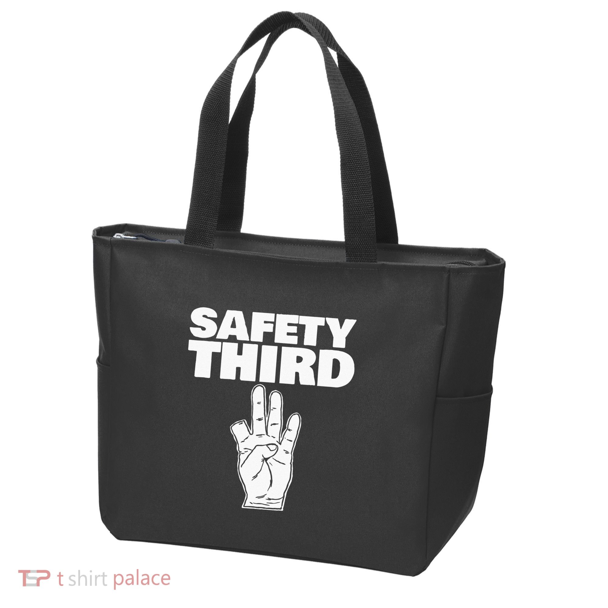 Safety Third Funny Missing Finger Safety Third Tote Bag