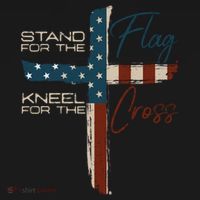 Stand The Flag And Cross Faith American Christian Great Gift USA-Made Doggie Bandana thumb 2