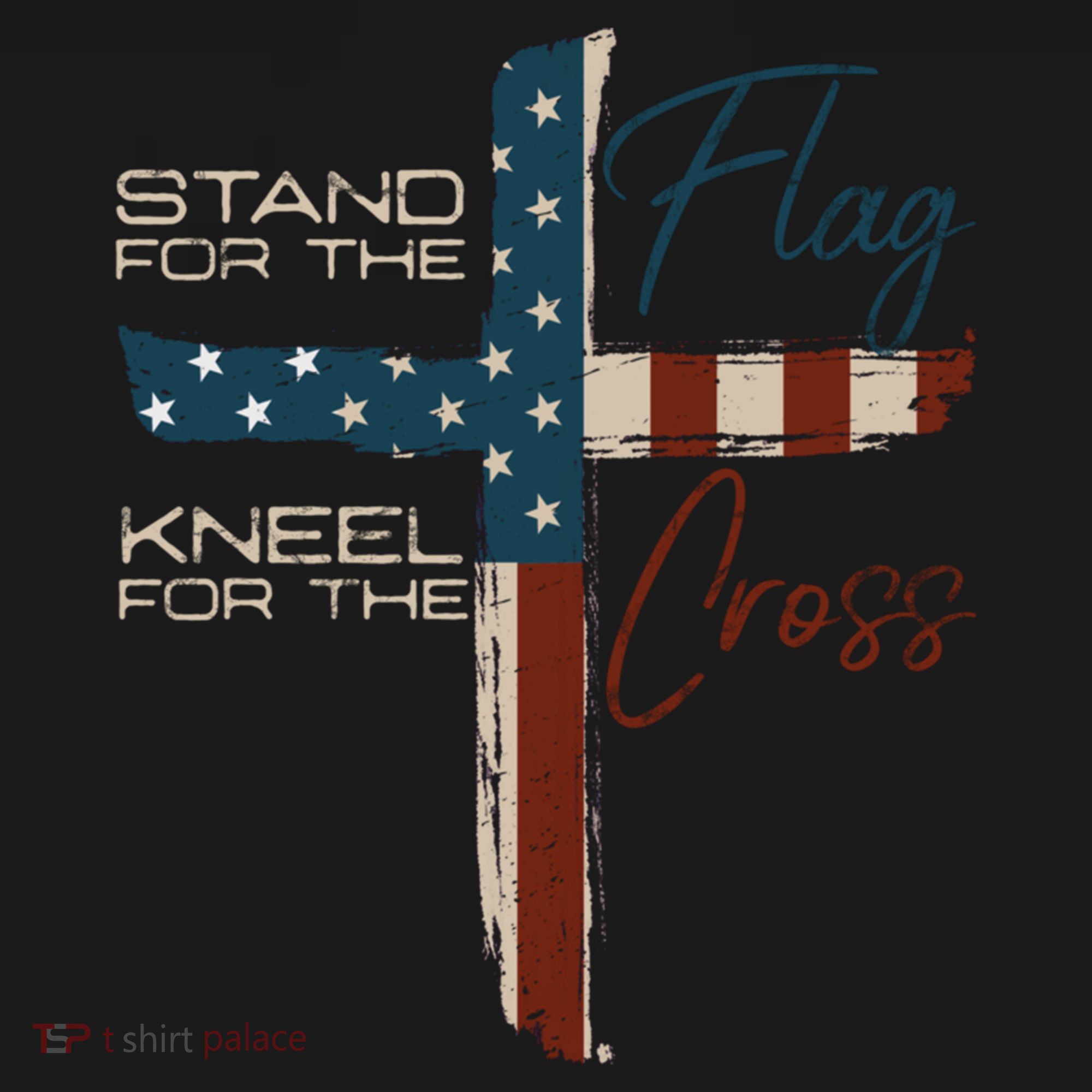 Stand The Flag And Cross Faith American Christian Great Gift Backpack