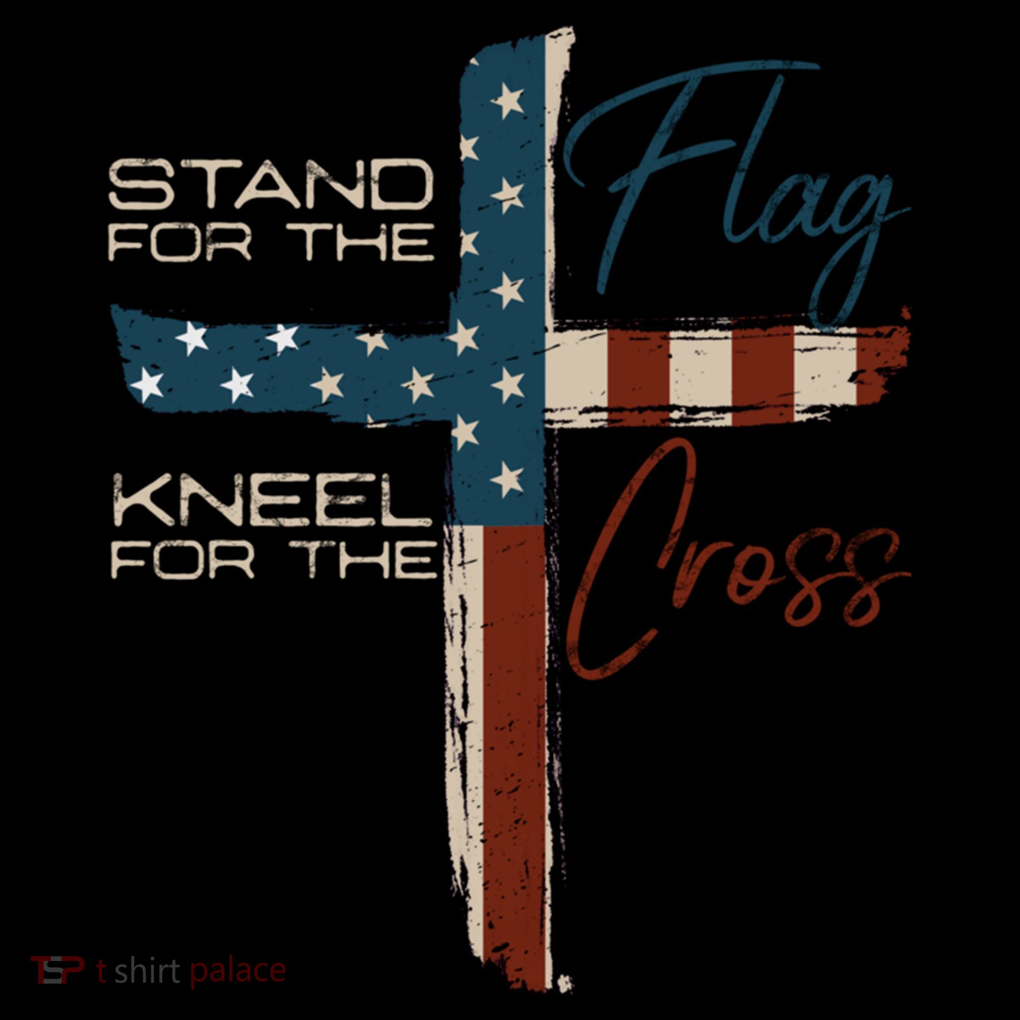 Stand The Flag And Cross Faith American Christian Great Gift Coffee Mug