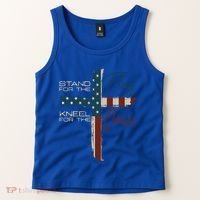 Stand The Flag And Cross Faith American Christian Great Gift Tank Top thumb 2
