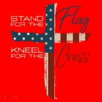 Stand The Flag And Cross Faith American Christian Great Gift Santa Hat thumb 1