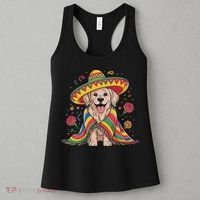 Sombrero Tacos Fiesta Pup Dog Lover Cinco De Mayo Funny Women's Tank Top thumb 3