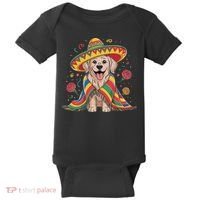 Sombrero Tacos Fiesta Pup Dog Lover Cinco De Mayo Funny Baby Bodysuit thumb 0