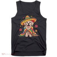 Sombrero Tacos Fiesta Pup Dog Lover Cinco De Mayo Funny Tank Top thumb 0