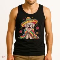 Sombrero Tacos Fiesta Pup Dog Lover Cinco De Mayo Funny Tank Top thumb 3