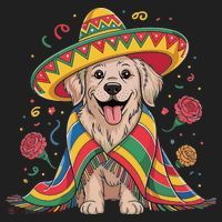 Sombrero Tacos Fiesta Pup Dog Lover Cinco De Mayo Funny Golf Towel thumb 3
