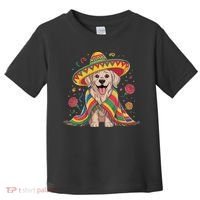 Sombrero Tacos Fiesta Pup Dog Lover Cinco De Mayo Funny Toddler T-Shirt thumb 0