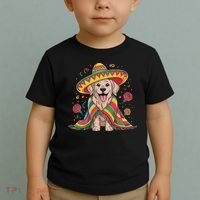 Sombrero Tacos Fiesta Pup Dog Lover Cinco De Mayo Funny Toddler T-Shirt thumb 2