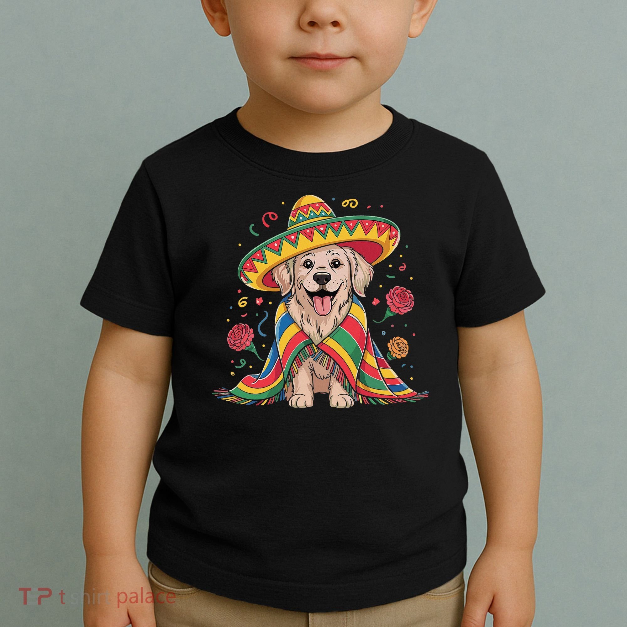 Sombrero Tacos Fiesta Pup Dog Lover Cinco De Mayo Funny Toddler T-Shirt