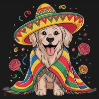 Sombrero Tacos Fiesta Pup Dog Lover Cinco De Mayo Funny Visor thumb 3