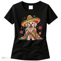Sombrero Tacos Fiesta Pup Dog Lover Cinco De Mayo Funny Women's T-Shirt thumb 0