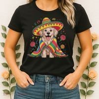 Sombrero Tacos Fiesta Pup Dog Lover Cinco De Mayo Funny Women's T-Shirt thumb 2