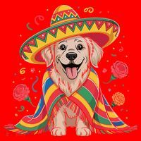 Sombrero Tacos Fiesta Pup Dog Lover Cinco De Mayo Funny Santa Hat thumb 1