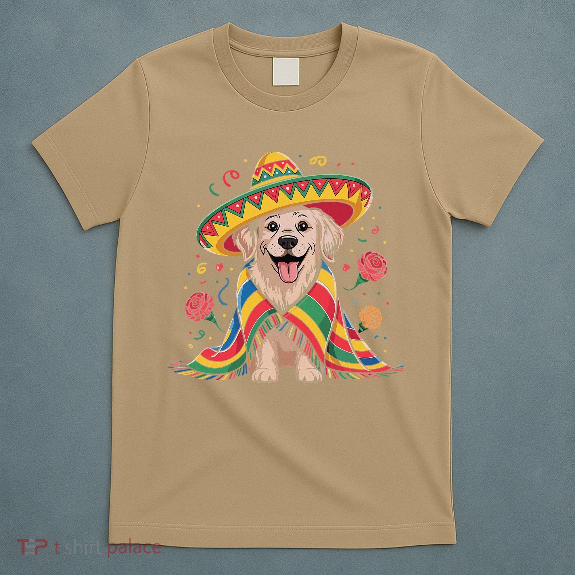Sombrero Tacos Fiesta Pup Dog Lover Cinco De Mayo Funny T-Shirt