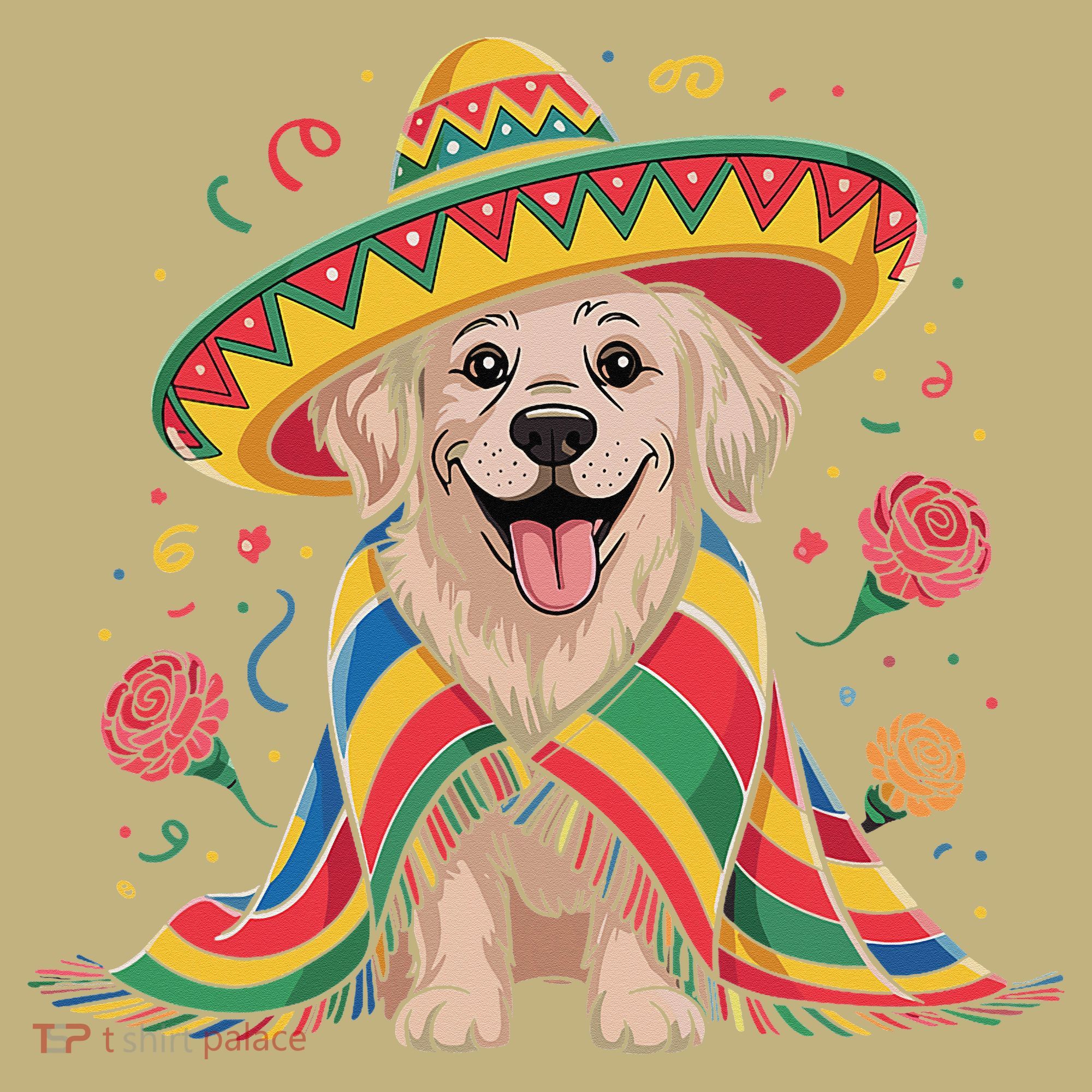 Sombrero Tacos Fiesta Pup Dog Lover Cinco De Mayo Funny T-Shirt
