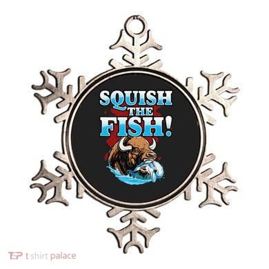 SQUISH THE FISH bison eating dolphin food chain fantasy Ornament