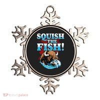SQUISH THE FISH bison eating dolphin food chain fantasy Ornament thumb 0