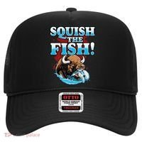 SQUISH THE FISH bison eating dolphin food chain fantasy Hat thumb 0